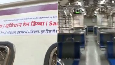 Samvidhan Rail Dabba: Mumbai Local Train Compartment to Display Copy Of Indian Constitution, Information About Fundamental Rights (Watch Video)